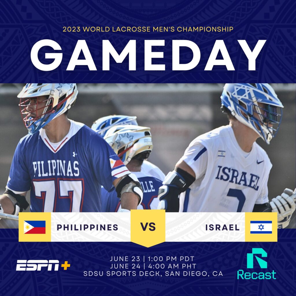 Philippines v.s. Israel at 2023 World Lacrosse Championships in San Diego, California