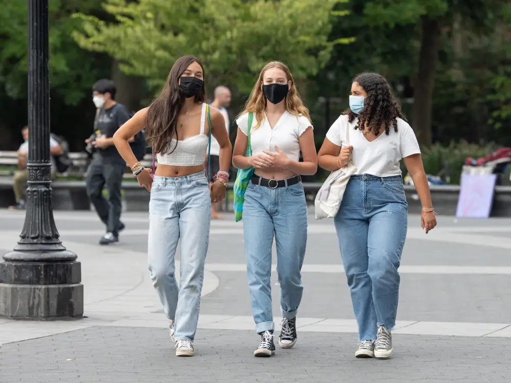 Gen Z brought the mom jeans of the '90s back to life. Alexi Rosenfeld/Getty Images
